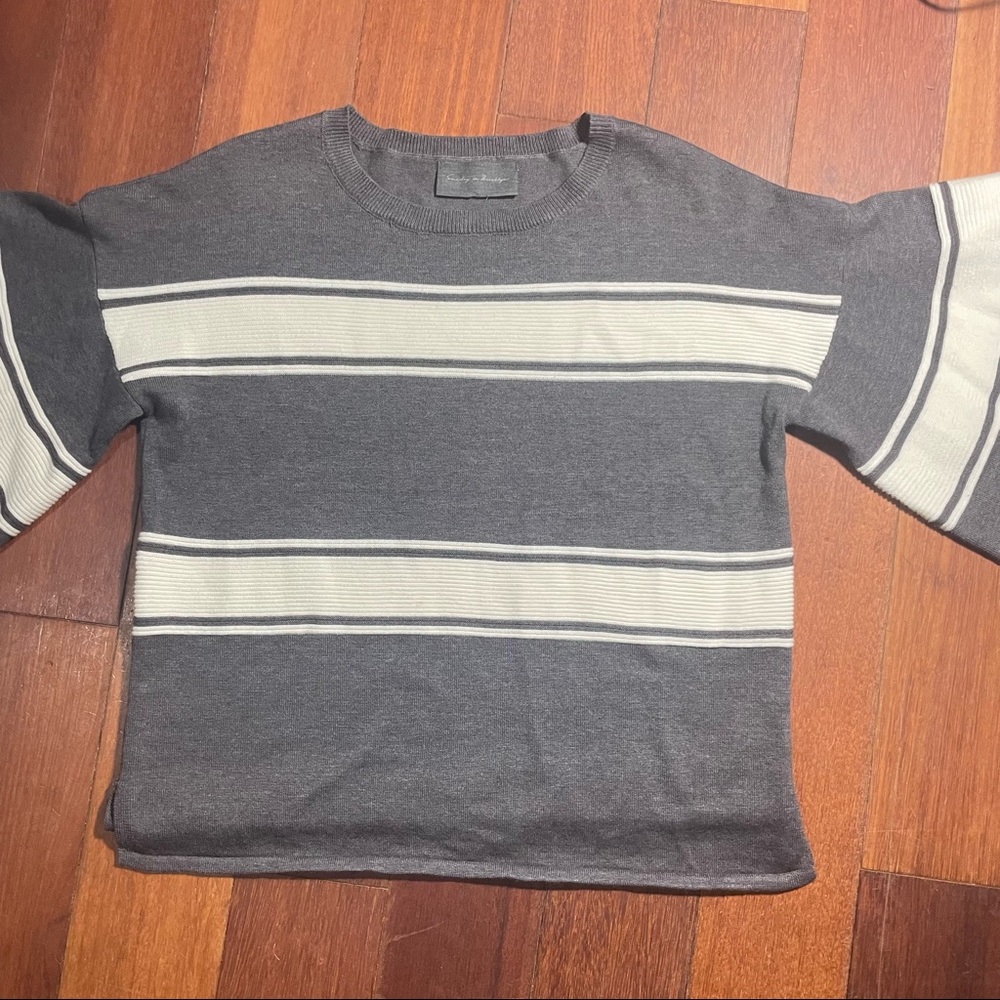 Anthropologie Sunday in Brooklyn Mavis gray top size XL